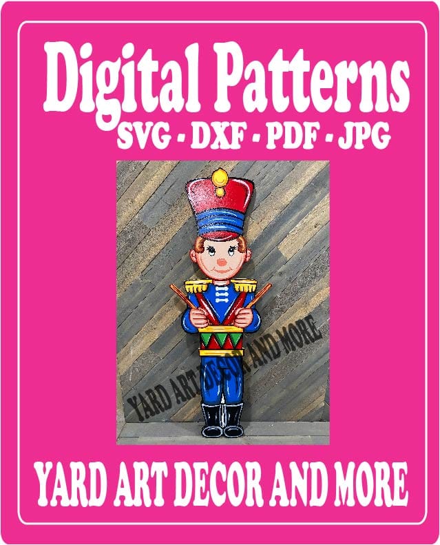 Christmas Drummer Boy Yard Art Digital Template