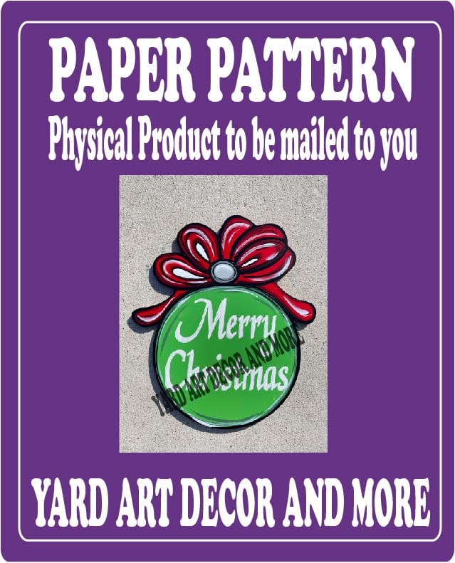 Christmas Traditional Merry Christmas Ornament Yard Art Paper Pattern