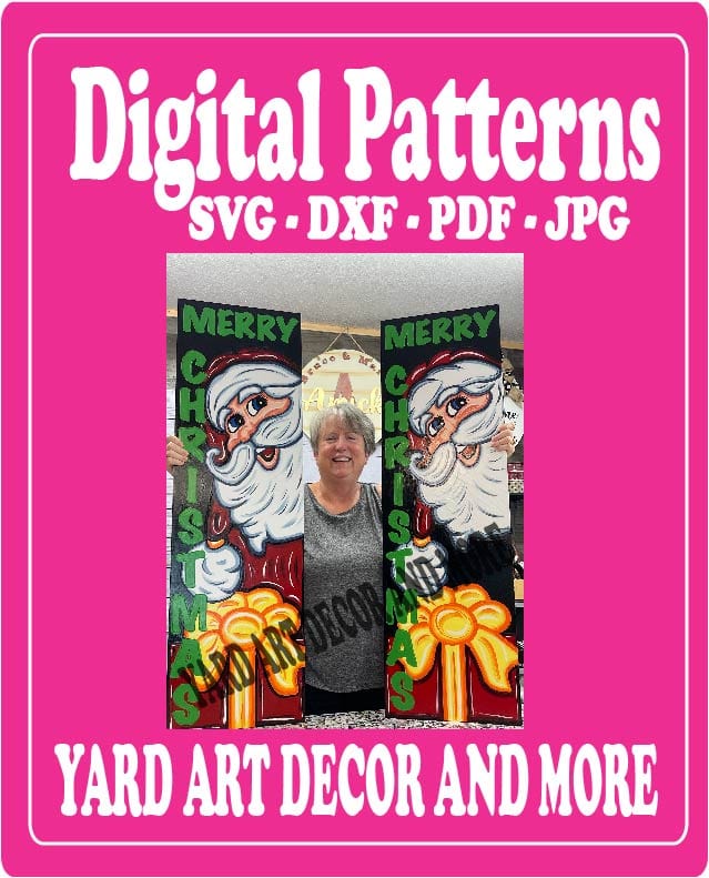 Christmas Santa Porch Leaner Yard Art Digital Template