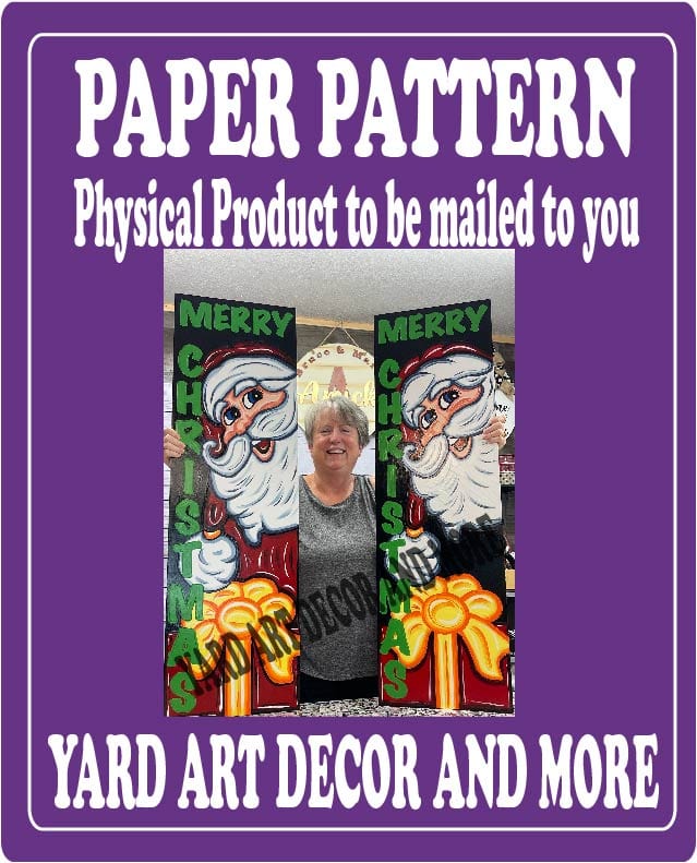 Christmas Santa Porch Leaner Yard Art Paper Pattern