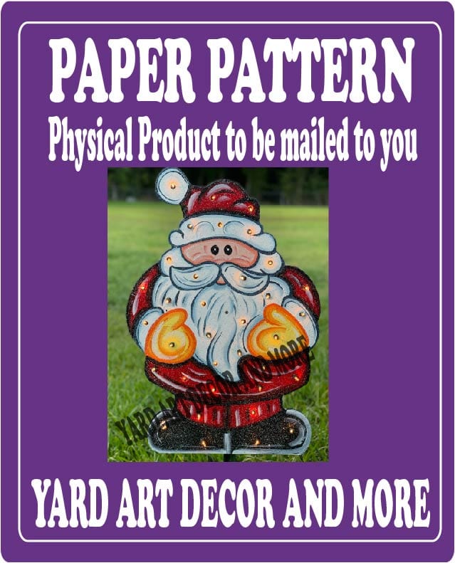 Christmas Santa Simple Lighted Yard Art Paper Pattern