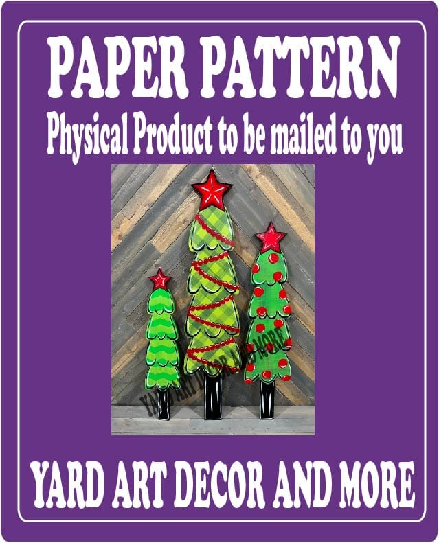 Christmas Traditional Pencil Tree Yard Art Paper Pattern