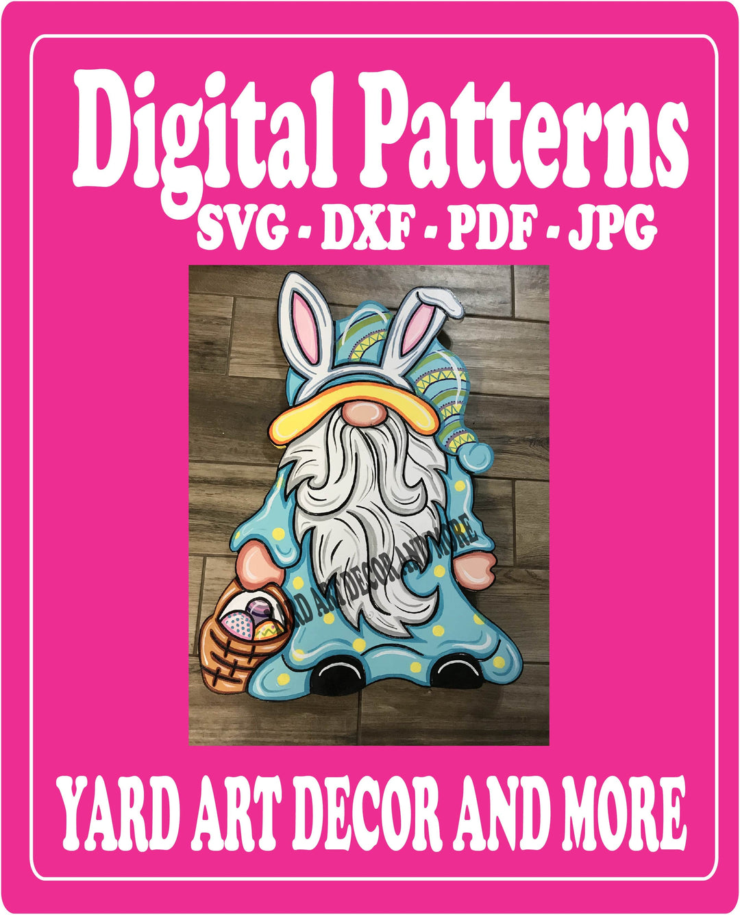 Easter gnome yard art digital template