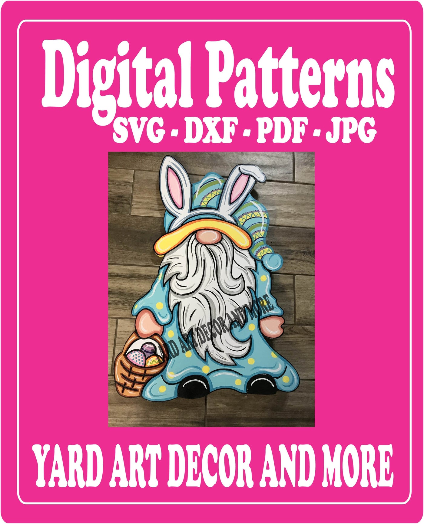 Easter gnome yard art digital template