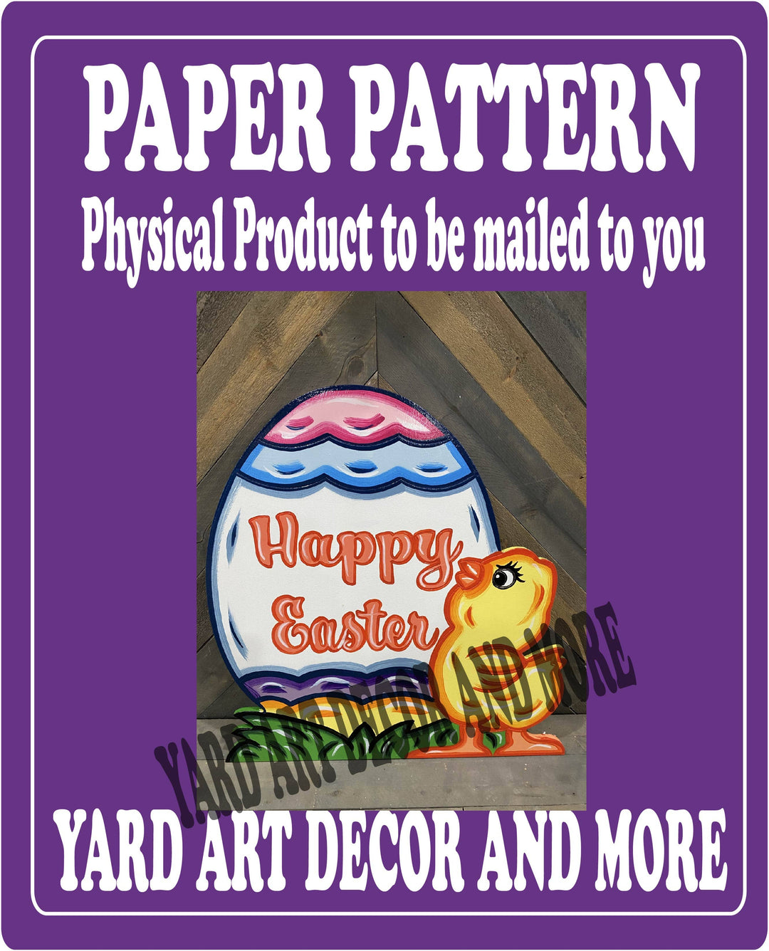 Happy Easter Chick with Egg Paper Pattern