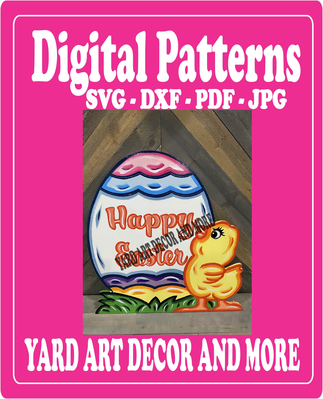 Easter Chick by Happy Easter Egg yard art decor digital template