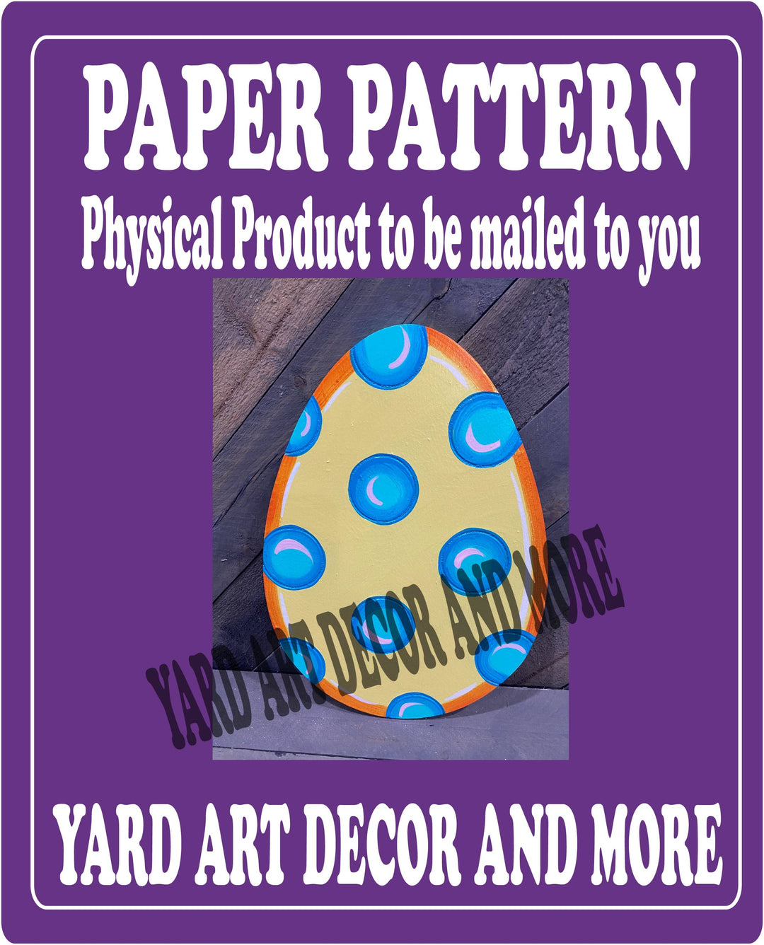 Easter Egg Yard Decoration Paper Pattern