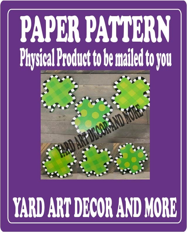 St. Patrick's Day Shamrock 4 Leaf Clover Yard Art Paper Pattern