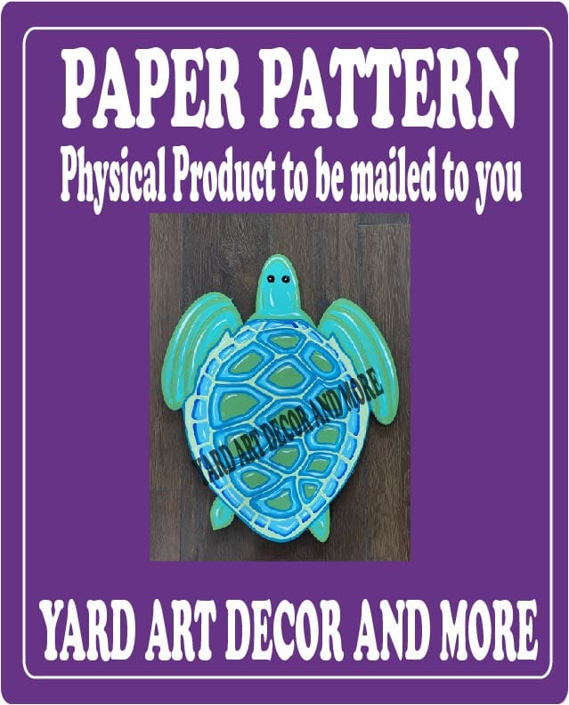Spring Summer Sea Turtle Swimming Yard Art Paper Pattern