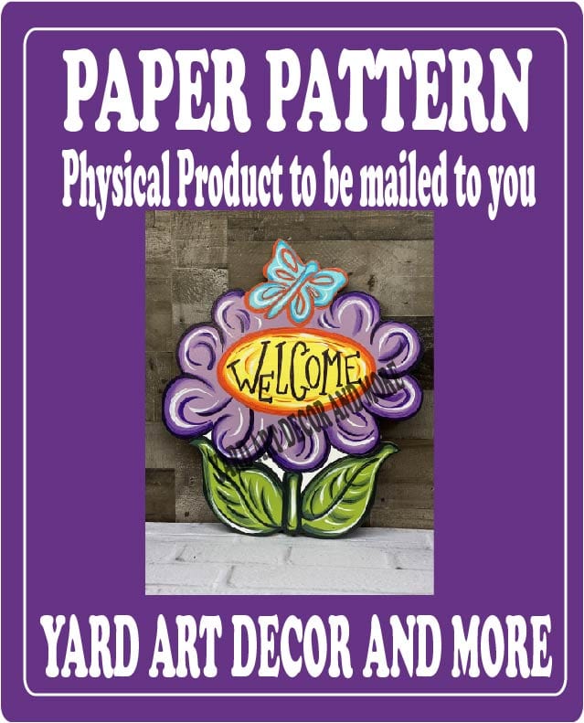 Spring Summer Welcome Flower Yard Art Paper Pattern