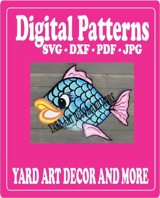 Spring Summer Fish Yard Art Digital Template