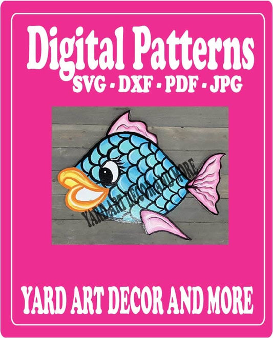Spring Summer Fish Yard Art Digital Template