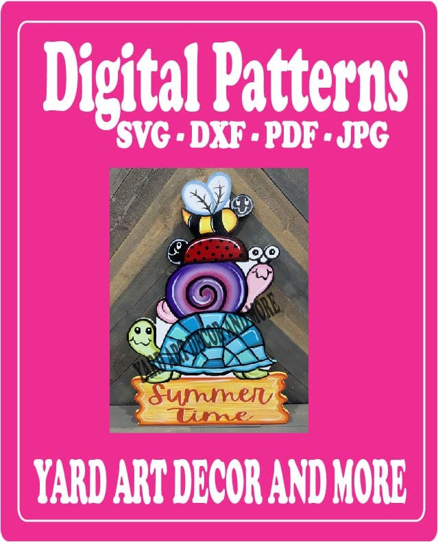 Spring Summer Totem Pole Yard Art Digital Template