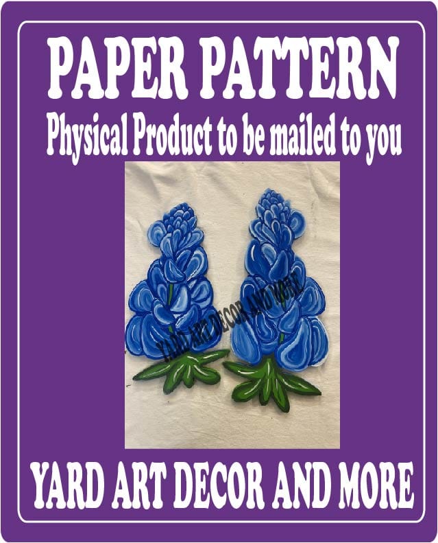 Spring Summer Two Bluebonnets Yard Art Paper Pattern