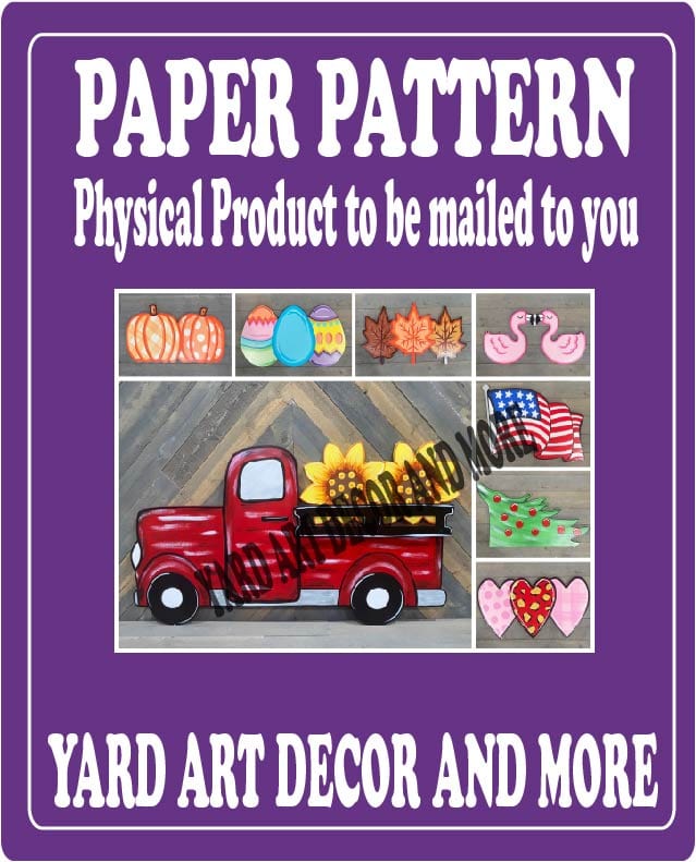 Summer Truck with Interchangeables Yard Art Paper Pattern