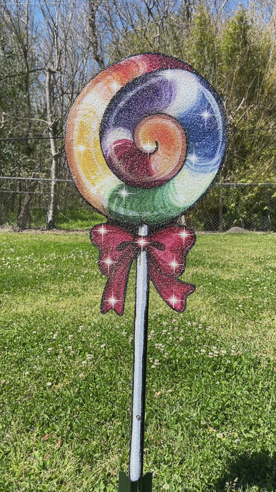 Gingerbread Lolly Pop Christmas Yard Decoration