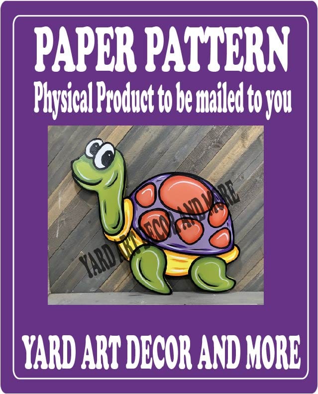 Spring Summer Turtle Yard Art Paper Pattern