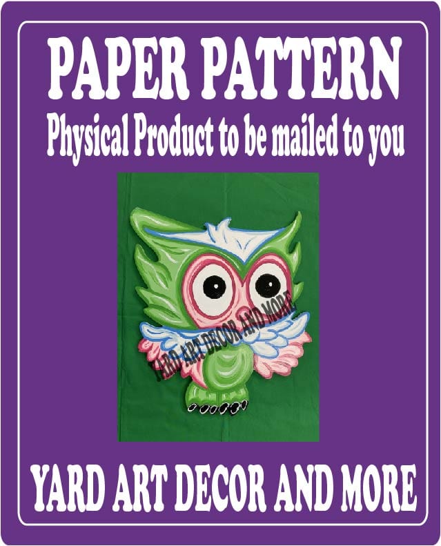Spring Summer Cute Owl Yard Art Paper Pattern