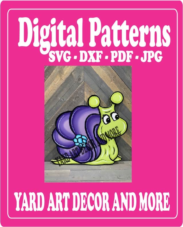 Spring or Summer Snail Yard Art Digital Template