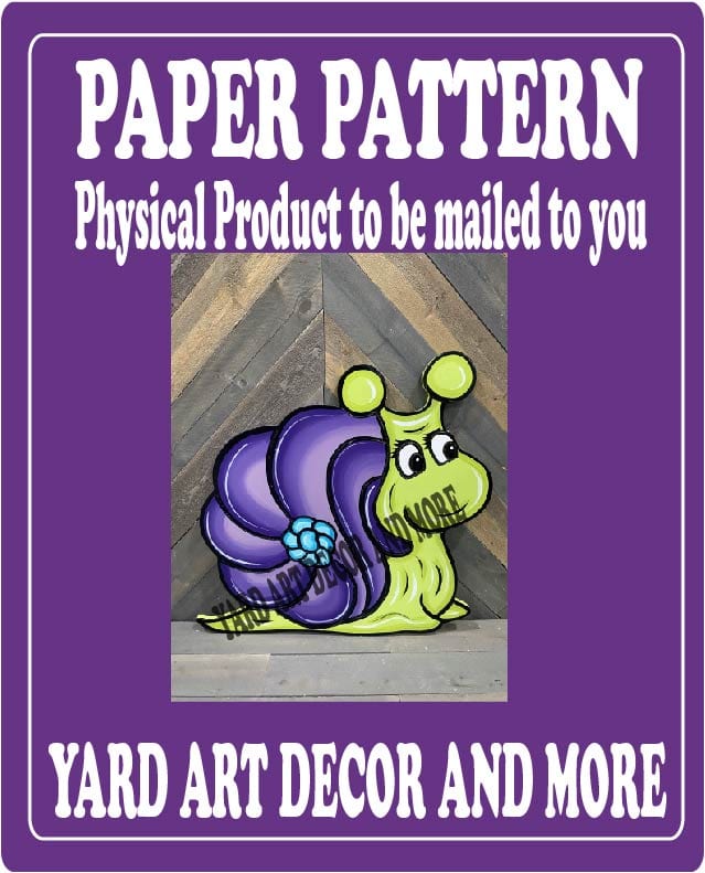 Spring or Summer Snail Yard Art Paper Pattern