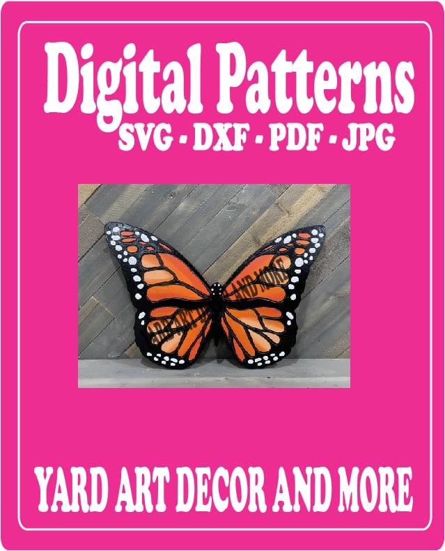 Spring Summer Monarch Butterfly Yard Art Digital Template
