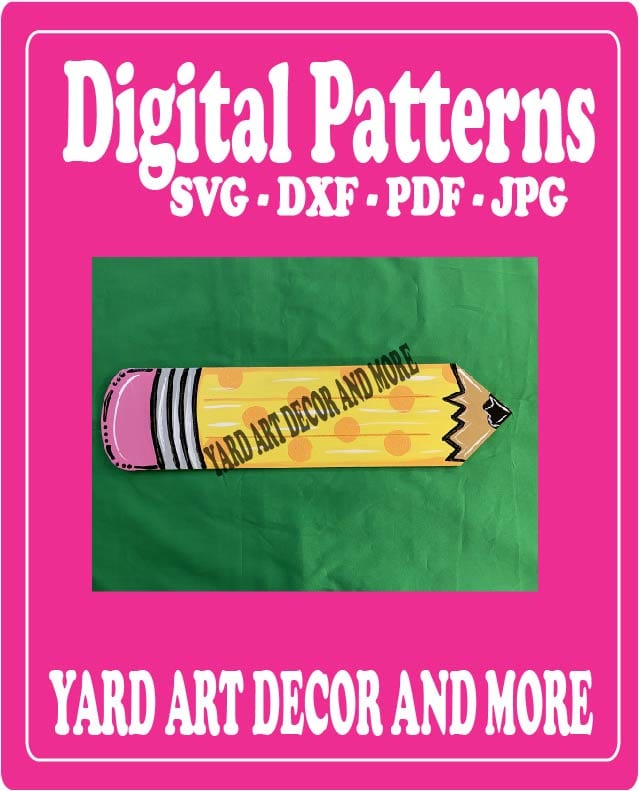 Summer Pencil Yard Art Digital Template