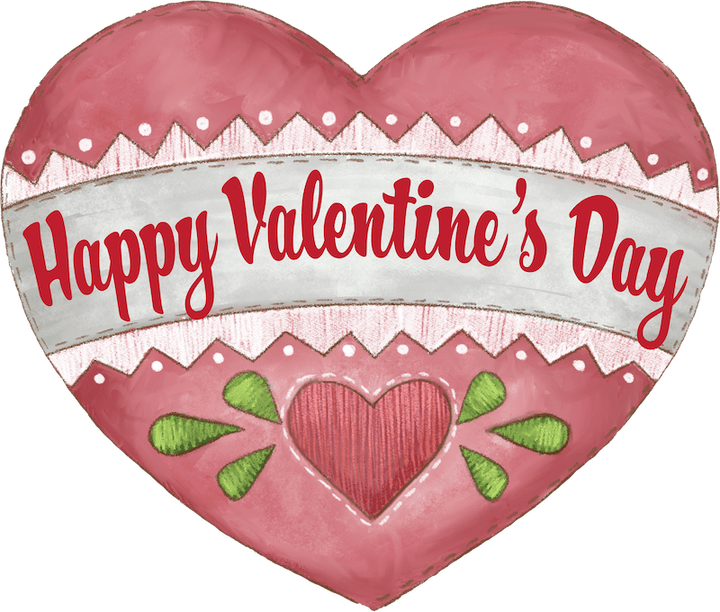 Happy Valentines Heart With a Banner Yard Sign