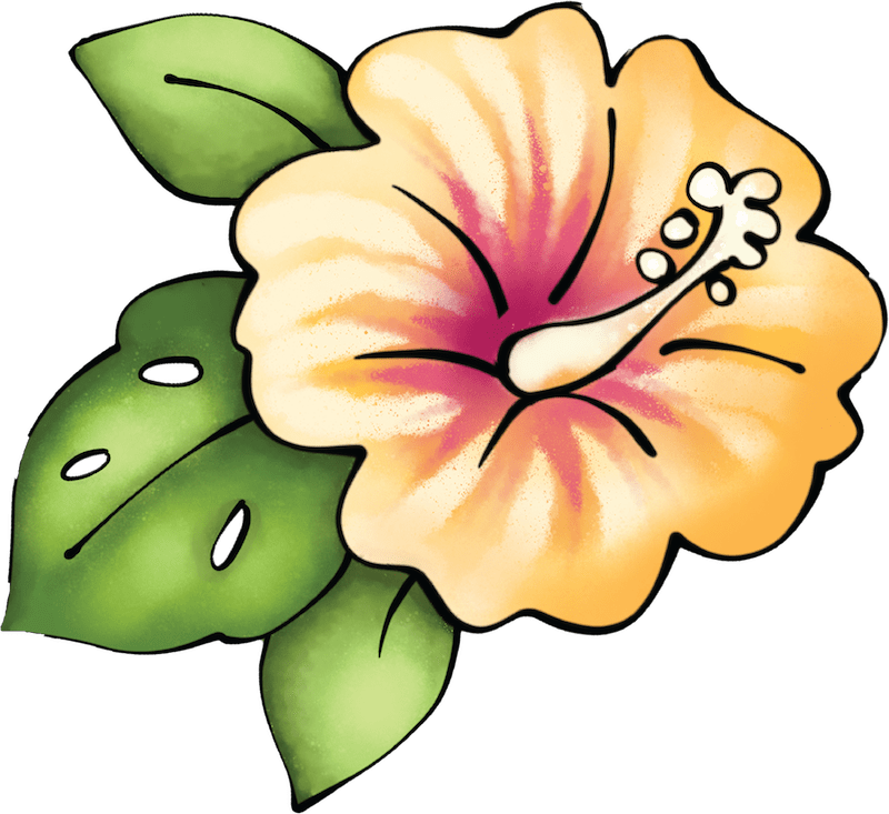Yellow Tropical Flower Sign Outdoor Decoration