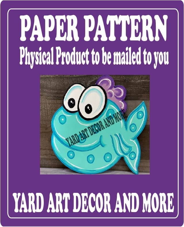 Spring Summer Smiling Fish Yard Art Paper Pattern