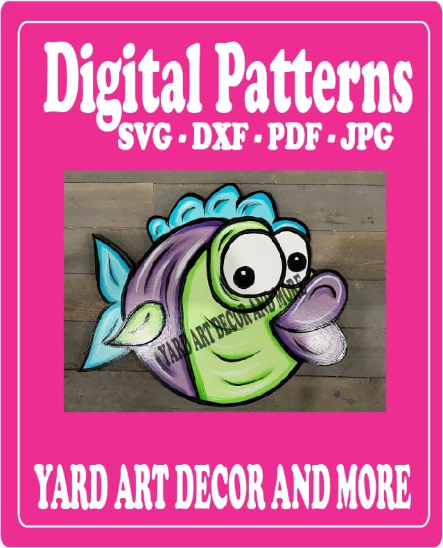 Spring Summer Fish with Lips Yard Art Digital Template