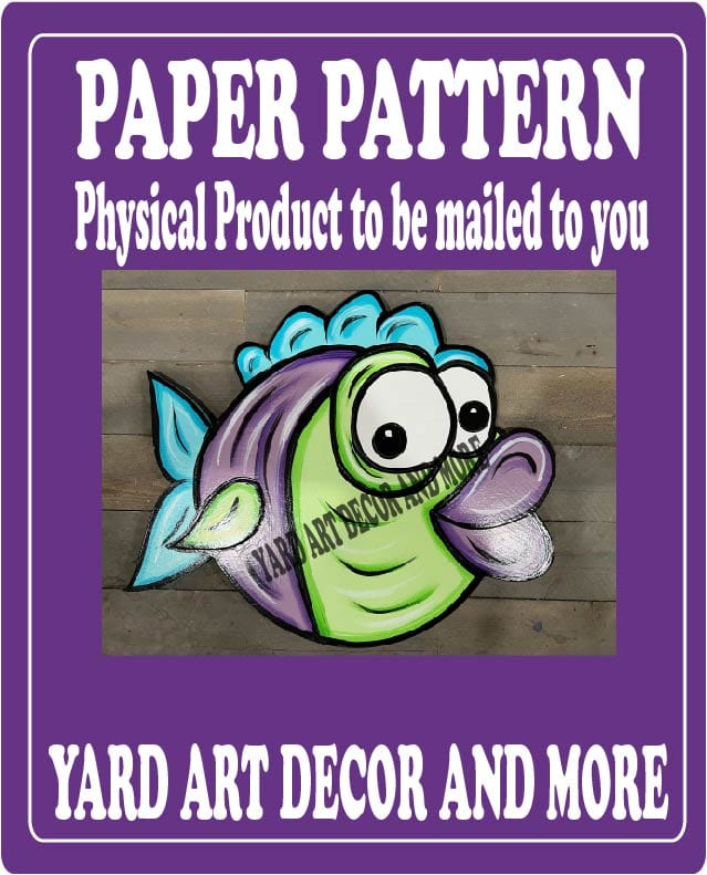 Spring Summer Fish with Lips Yard Art Paper Pattern