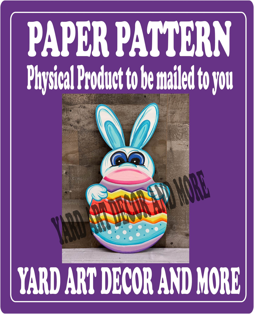 Easter Bunny looks over Egg Paper Pattern
