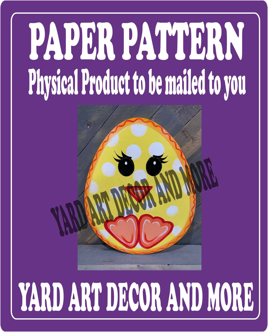 Easter Egg Chick Yard Sign Paper Pattern