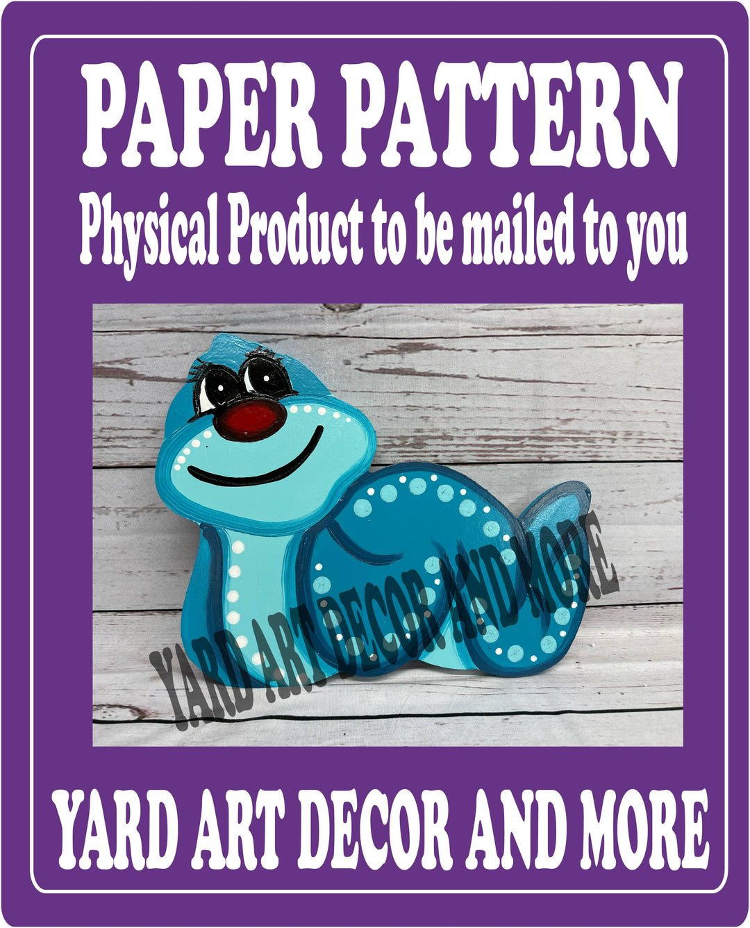 Spring Worm yard art decoration paper pattern