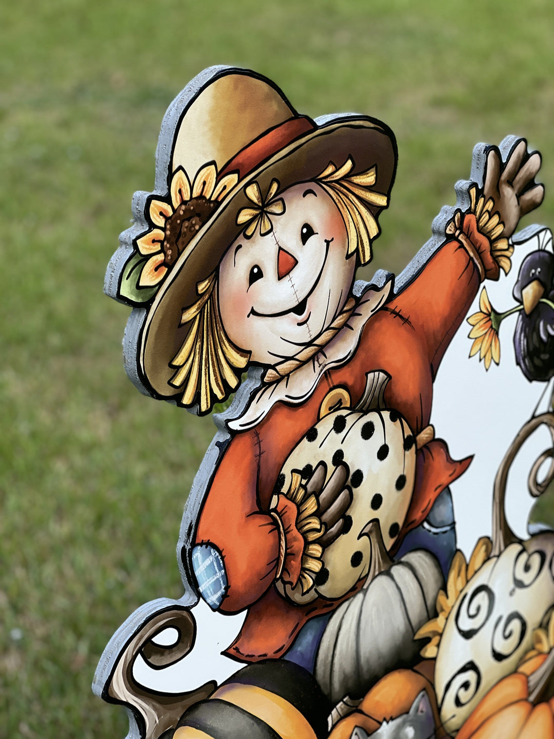 Scarecrow on Pumpkin Fall Decor