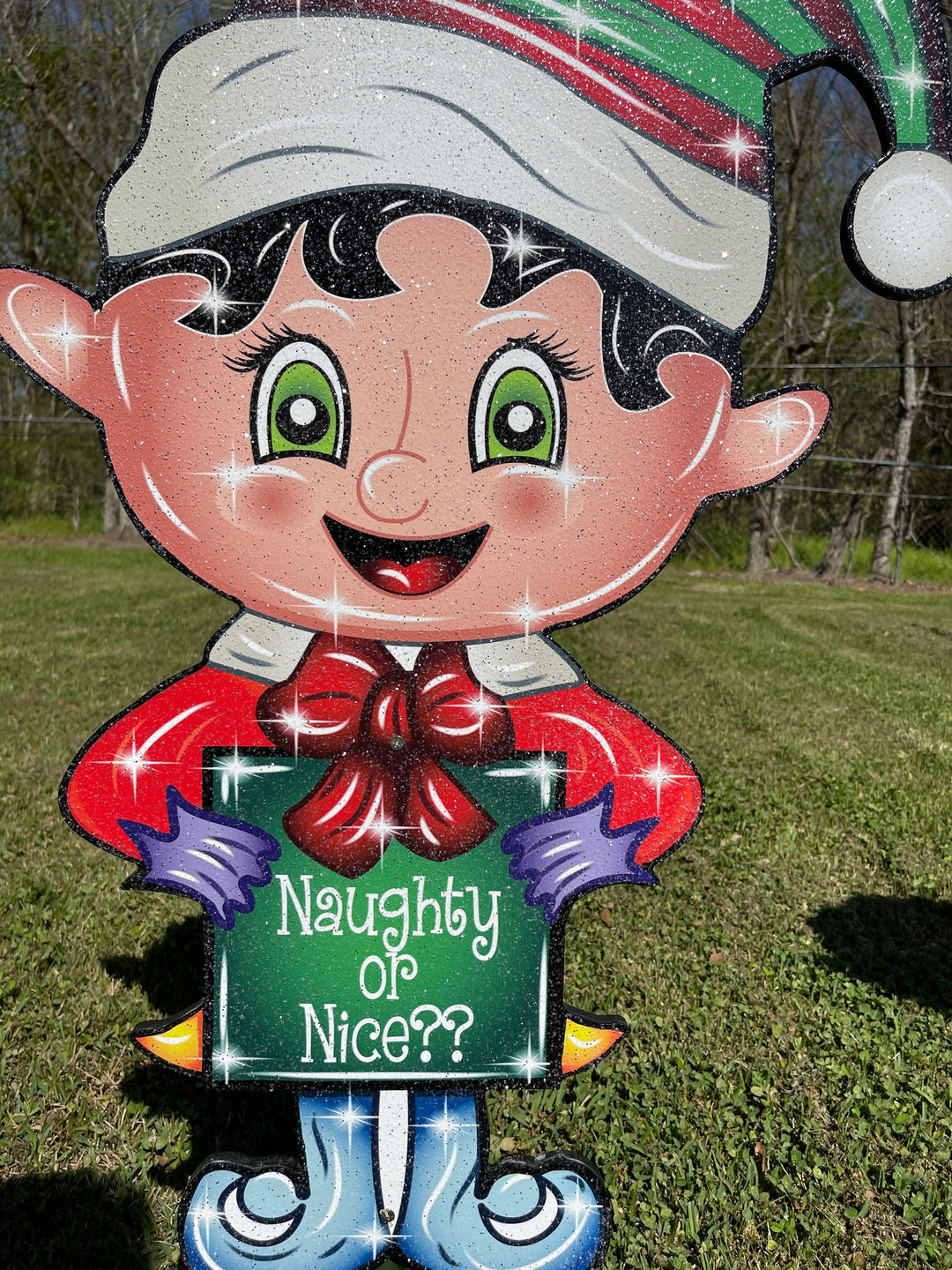 Christmas Elf Yard Art Decoration