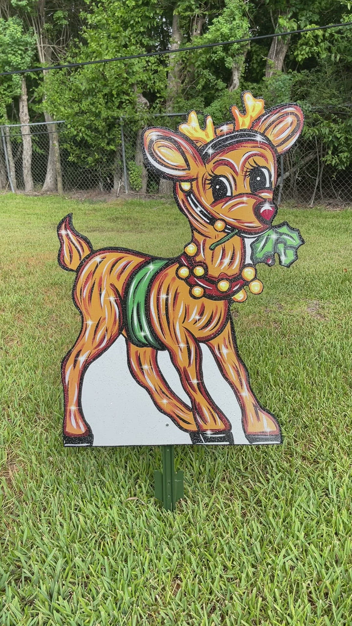 Christmas Reindeer Yard Decor