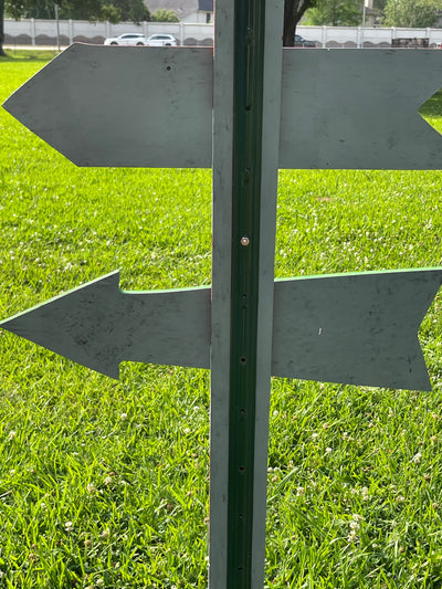 Christmas Santa Pole with Three Signs Yard Art Decoration