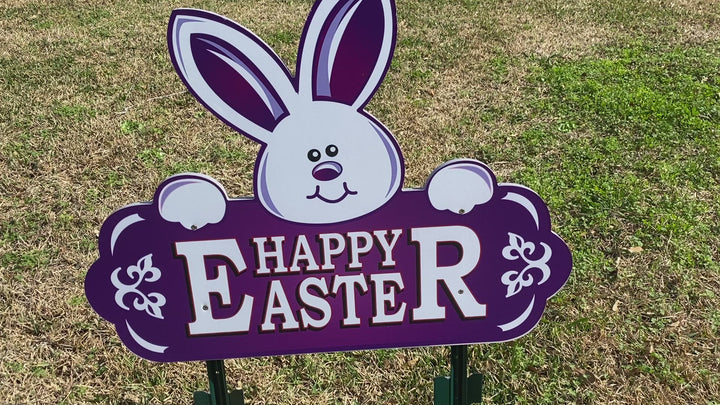 Happy Easter Yard Sign Decoration