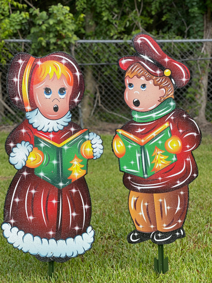 Christmas Carolers yard decor