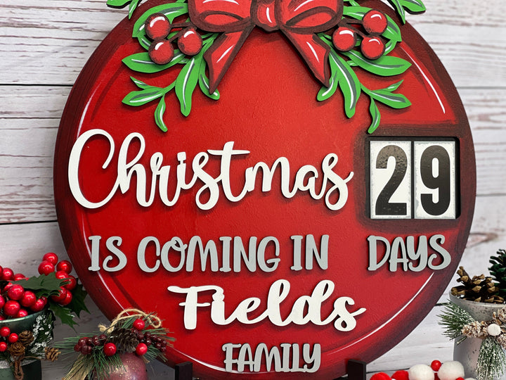 Christmas Countdown Personalized Decor