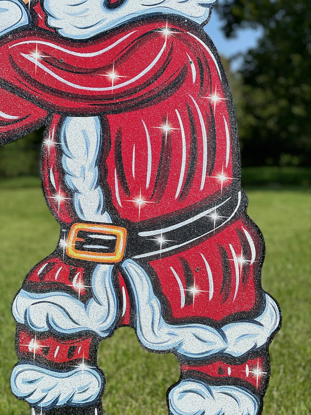 Christmas Baseball Santa Yard Decoration