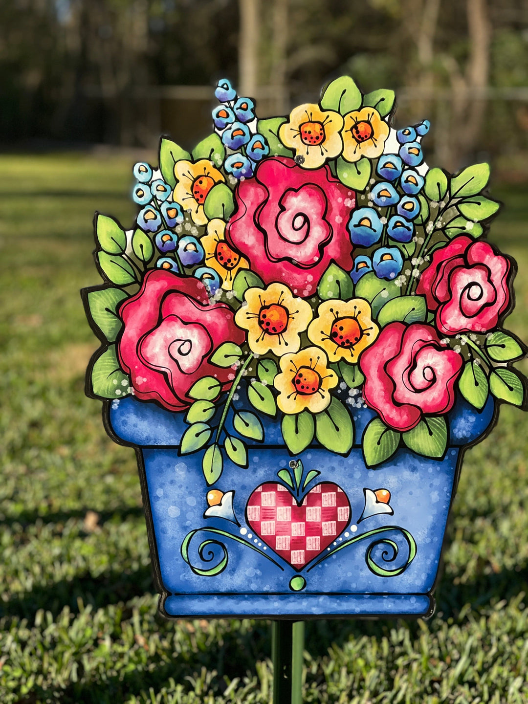Vase of Flowers yard sign decoration