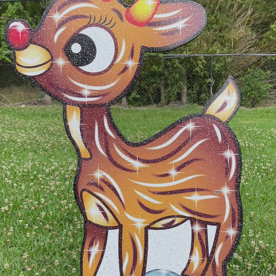 Christmas Rudolph Reindeer Yard Art Decor