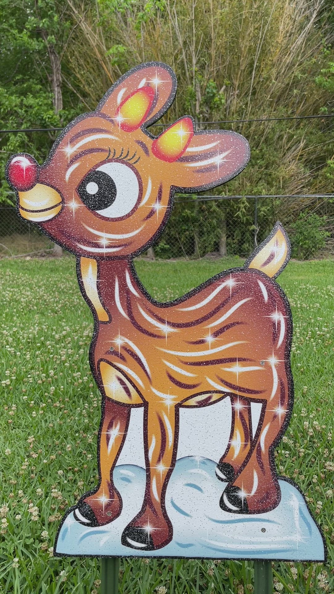 Christmas Rudolph Reindeer Yard Art Decor