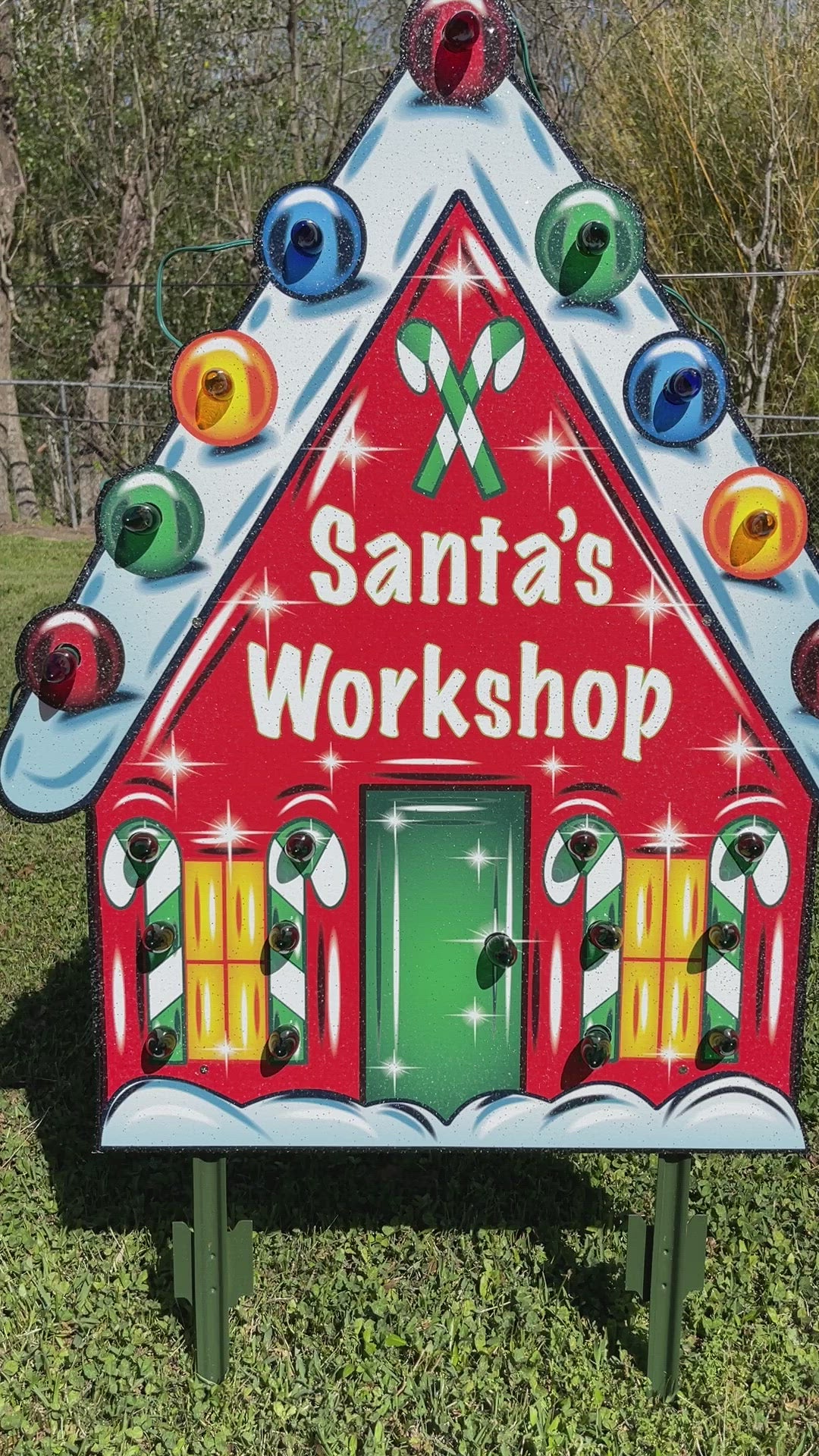 Christmas Santa's Workshop Yard Decor