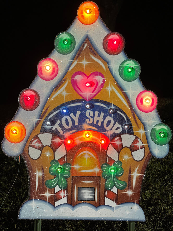 Toy Shop Gingerbread Christmas Outdoor Decoration