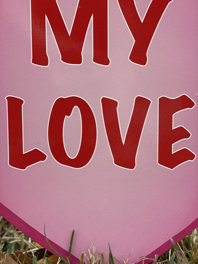 Valentines Day Yard Art