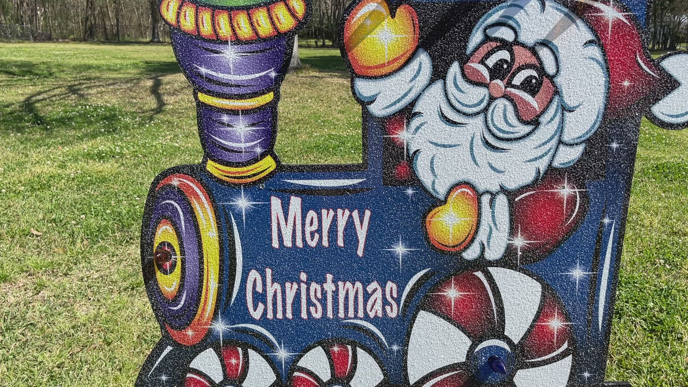Christmas Santa Train Outdoor Decor