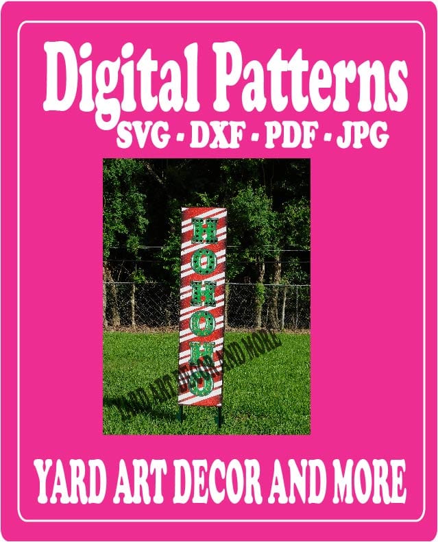 Christmas HO HO HO Yard Art Digital Template
